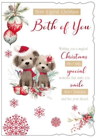 To both of you Christmas card - cute dogs