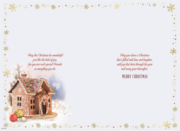 Special friends Christmas card - gingerbread house