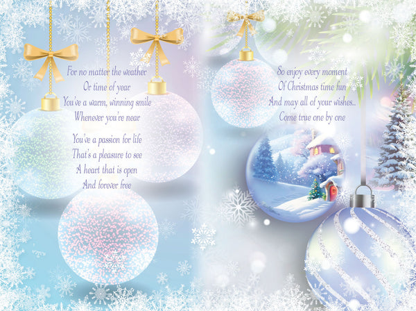 Granddaughter Christmas card- sentimental verse