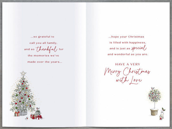 Brother and Sister in law and family Christmas card