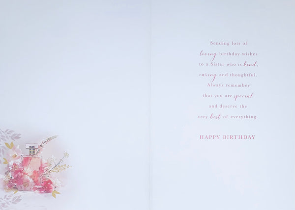 Sister birthday card- sentimental verse
