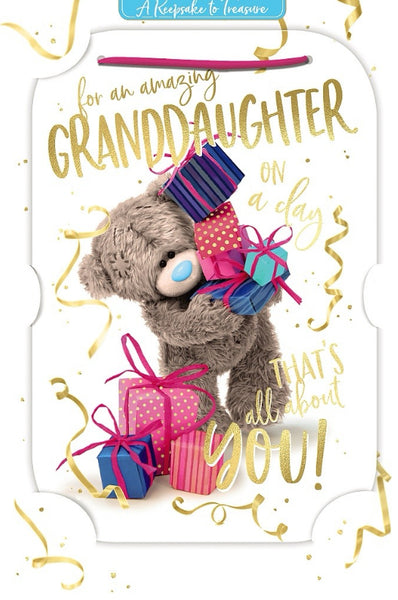Me to you Granddaughter birthday card : 3D lenticular