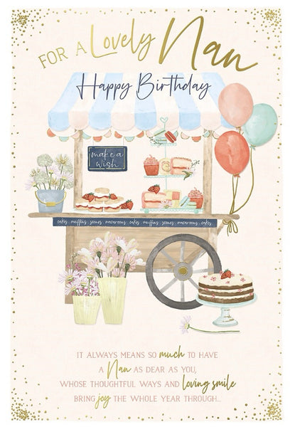 Nan birthday card- cake