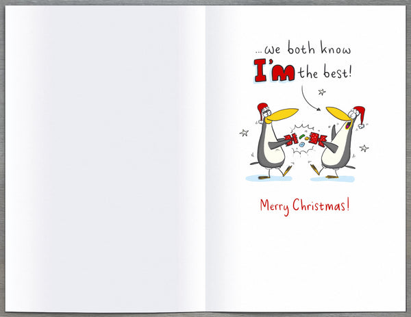 Brother Christmas card - know your place