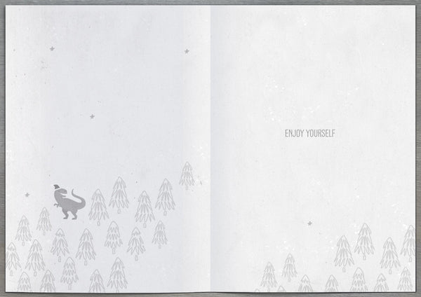Son Christmas card - funny dinosaur