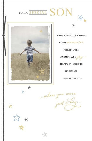 Luxury Son birthday card- sentimental verse