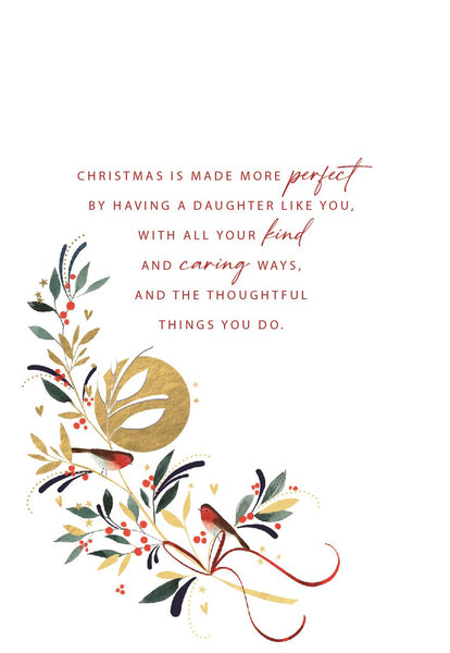 Daughter Christmas card - luxury card