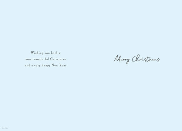 Granddaughter and Partner Christmas card - festive fireside