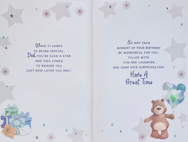 Dad birthday card - cute bear