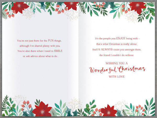 Friend Christmas card- thankful for our friendship