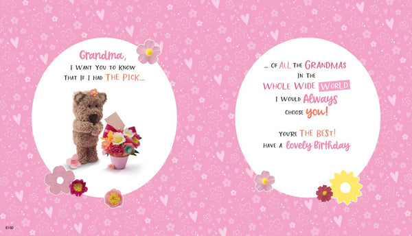 Grandma birthday card - cute bear
