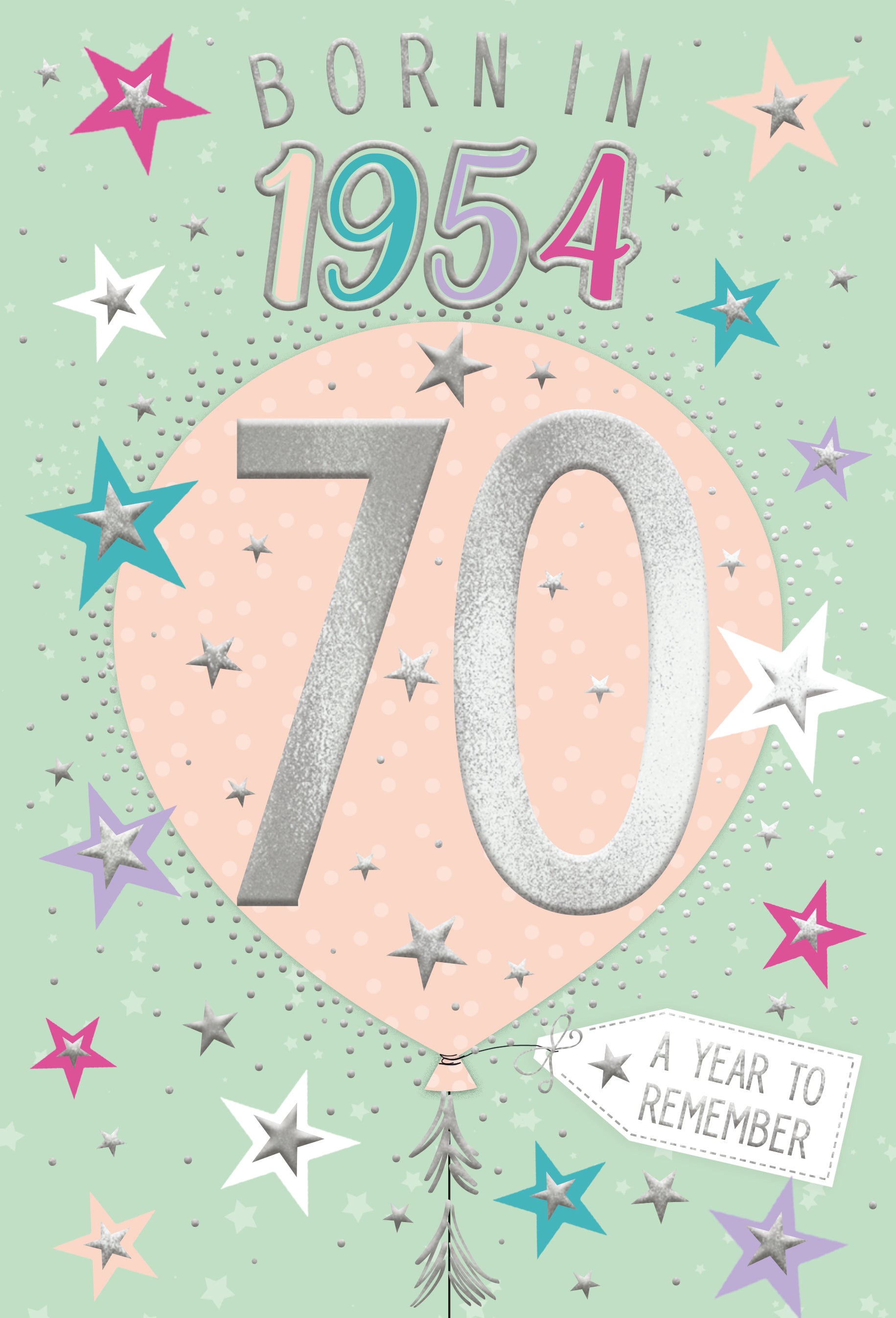 70th birthday card- born in 1954