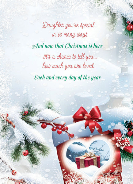 Daughter Christmas card - sentimental verse
