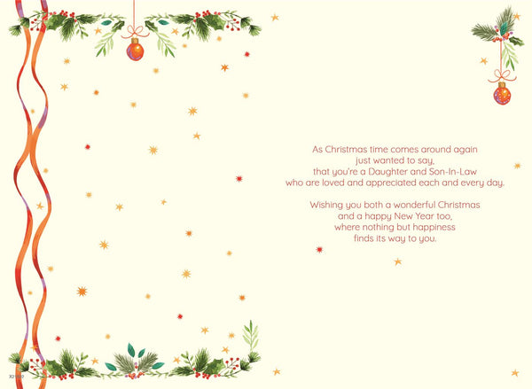 Daughter and Son-in-law cards - Xmas candles