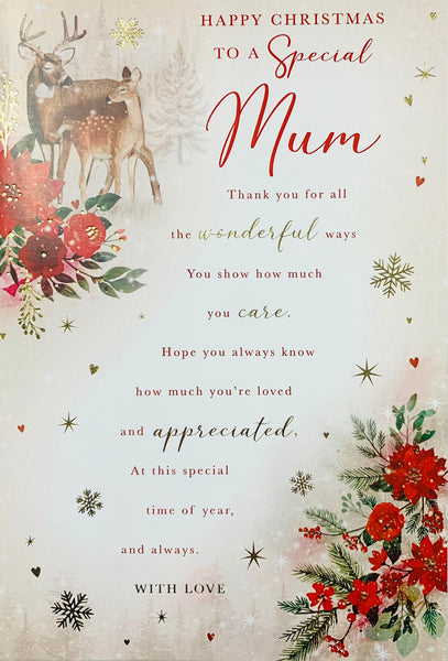 Mum Christmas card- sentimental verse