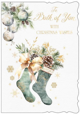 To both of you Christmas card - Christmas stockings