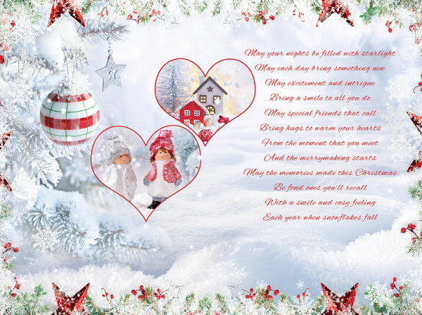 Niece and partner Christmas card - sentimental verse