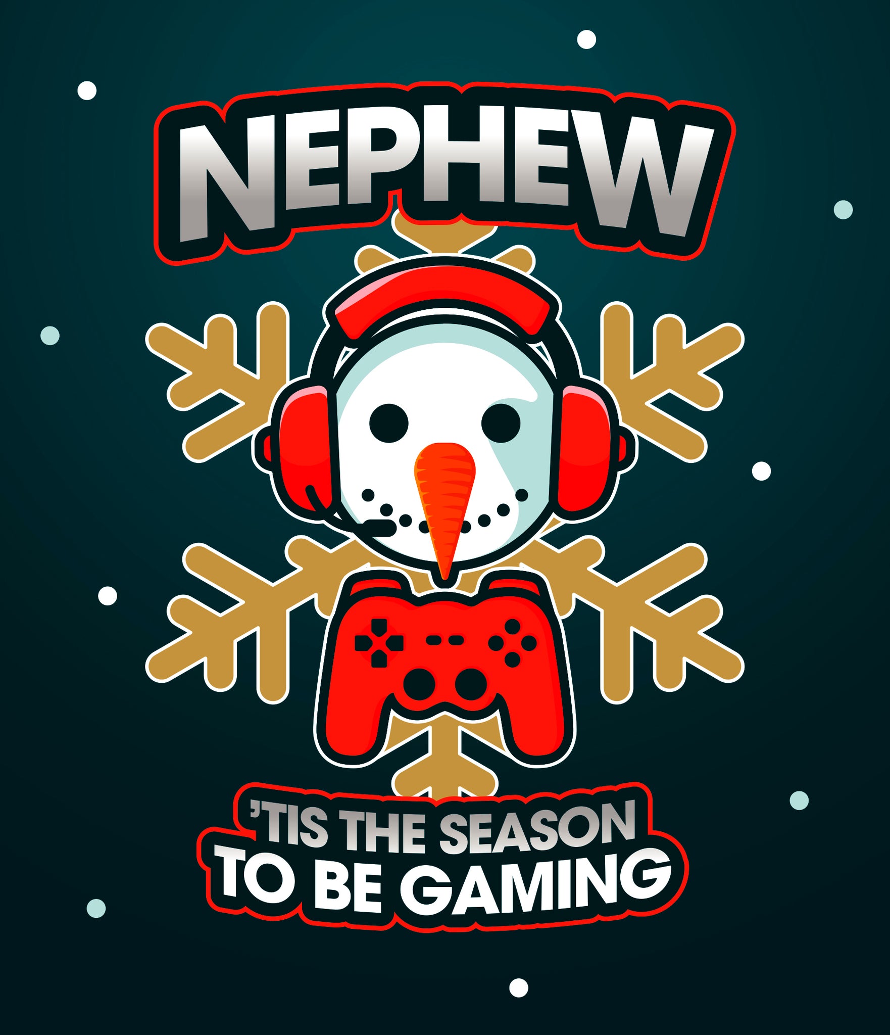 Nephew Christmas card - fun gamer