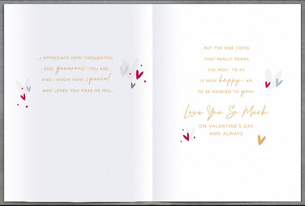 Husband Valentine’s Day card - balloons and hearts - large card