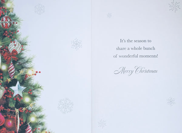 Son and Partner Christmas card- Xmas tree