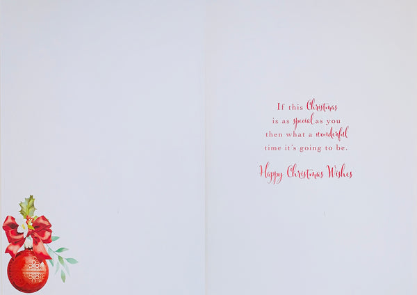 Grandma Christmas card - festive flowers