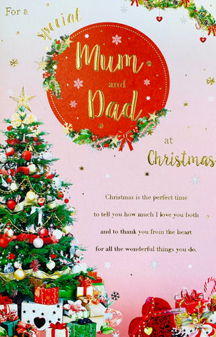 Mum and Dad Christmas card - Xmas tree