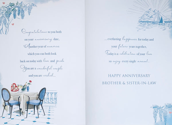 Brother and Sister-in-law anniversary card