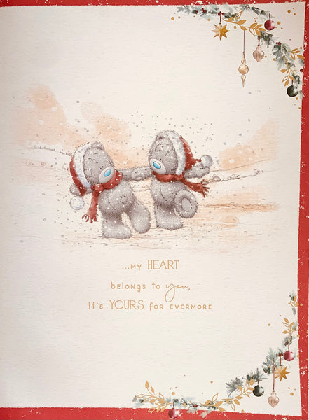 Me to you - Fiancée Christmas card- Large boxed card
