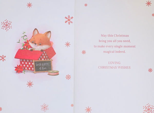 Mum Christmas card - cute fox