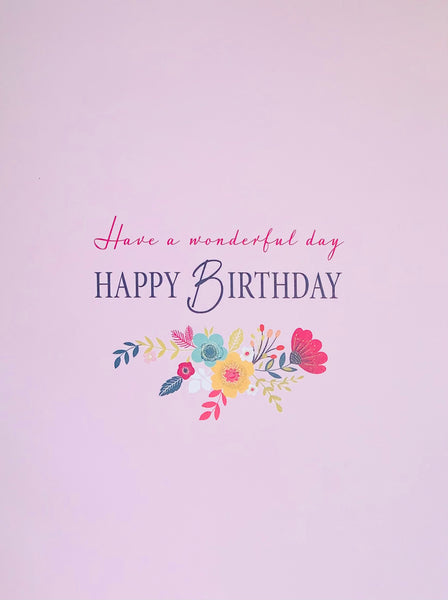 Sister birthday card - flowers