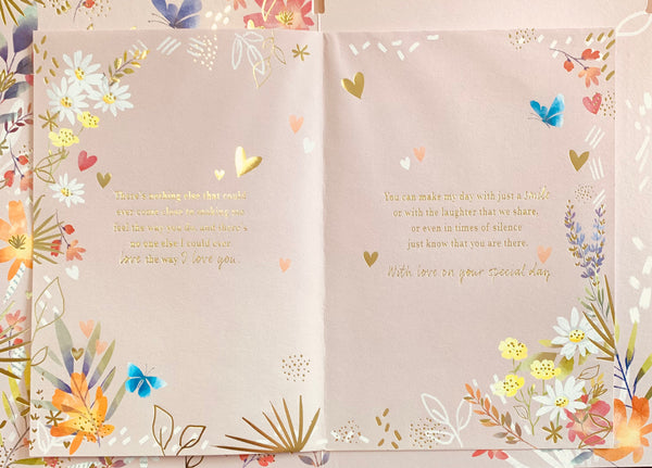 Fiancée birthday card - sentimental verse