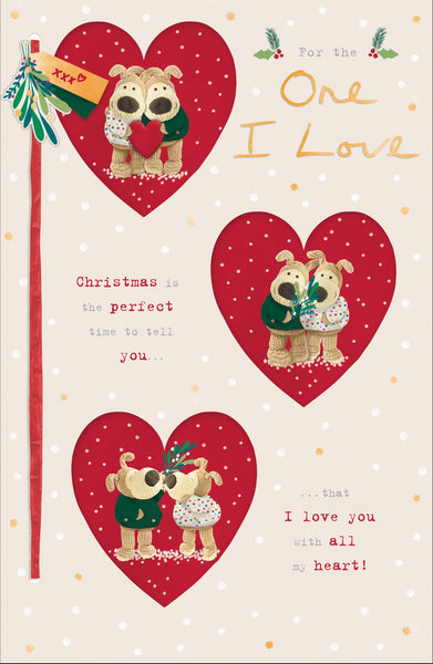 One i love Christmas card - Boofle