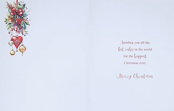 Someone special Christmas card- Xmas wreath
