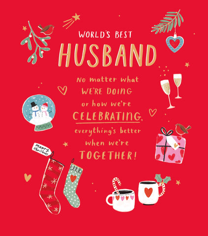 Husband Christmas card - world’s best
