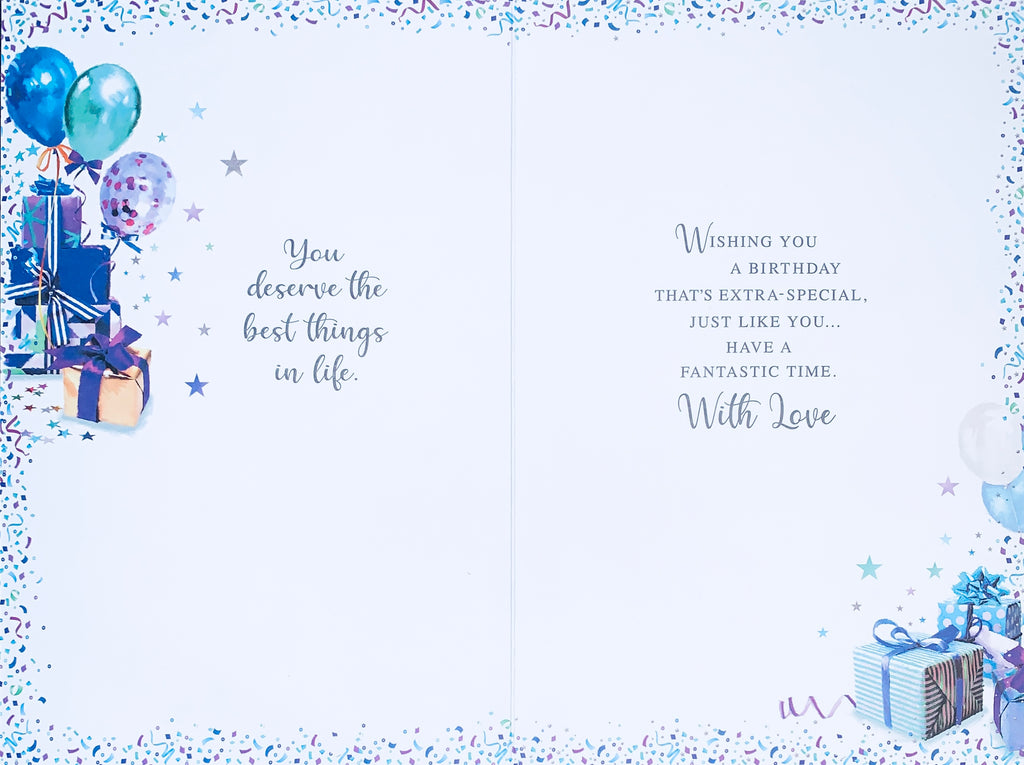 Son in law birthday card - presents and balloons – Cards Through The Post.com son-in-law-birthday-card-presents-and-balloons-cards-through-the-post-com