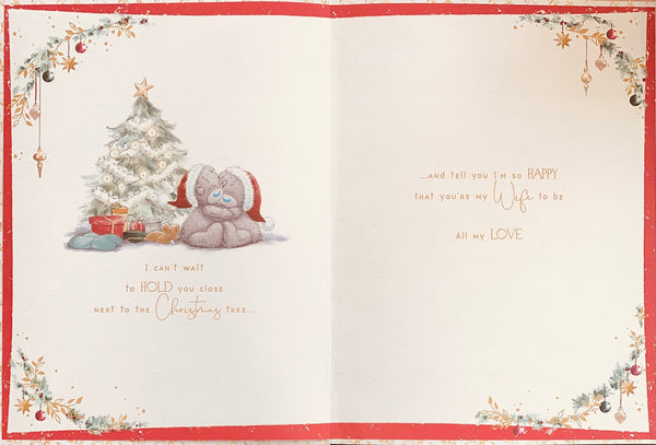Me to you - Fiancée Christmas card- Large boxed card