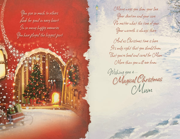 Mum Christmas card- sentimental verse