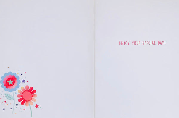60th birthday card - flowers