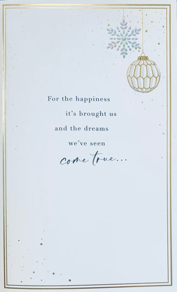 Luxury One I love Christmas card- Xmas baubles