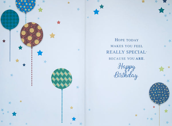 Brother-in-law birthday card - modern balloons