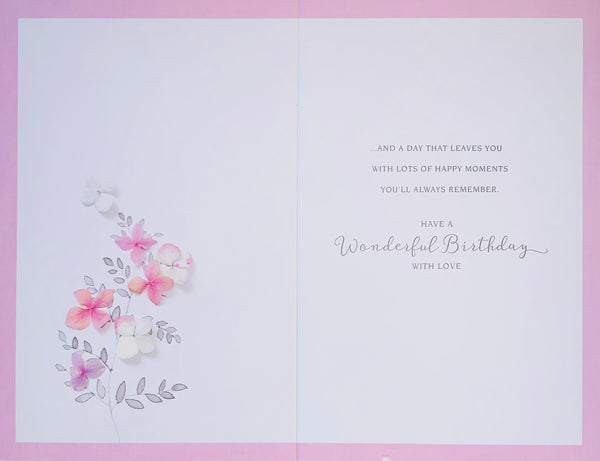 Friend birthday card - pretty flowers