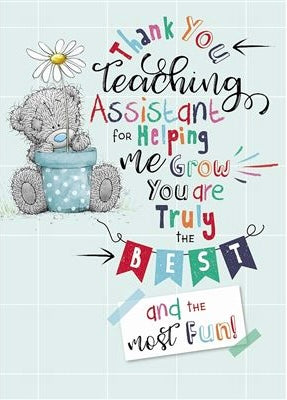 Thank you teaching assistant card- cute me to you bear