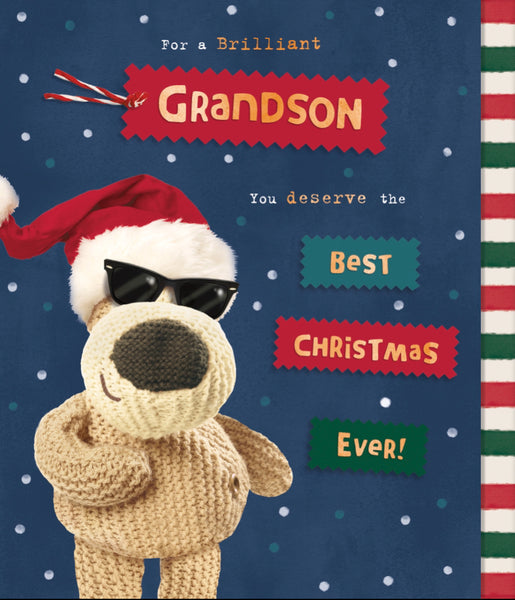 Grandson Christmas card - Boofle