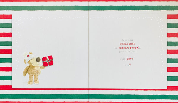 Cousin Christmas card - cute Boofle