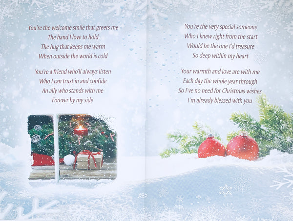 Wife Christmas card - loving verse