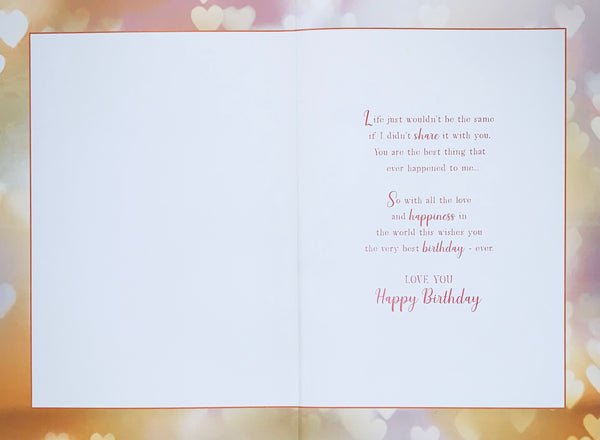 One I love birthday card- sentimental verse