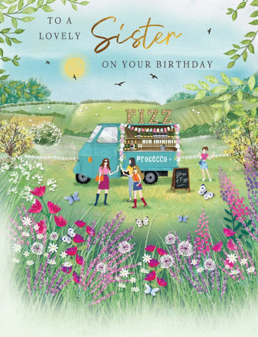 Sister birthday card- sunny park