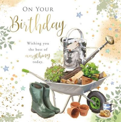 Birthday card for him - gardening