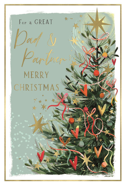 Dad and Partner Christmas card - Xmas tree