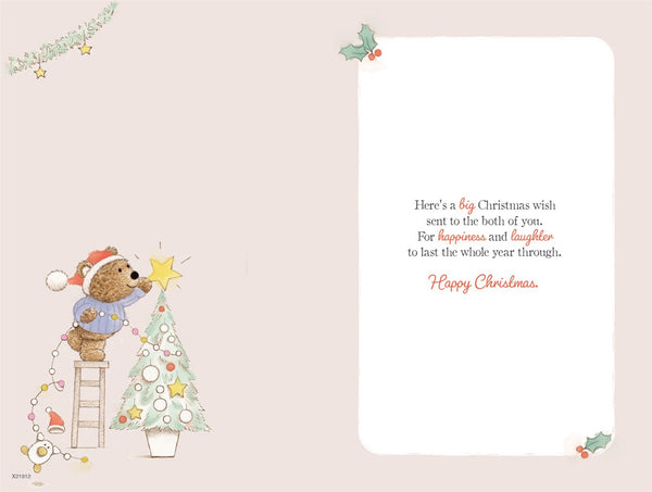 Mum and Dad Christmas card- Xmas bears